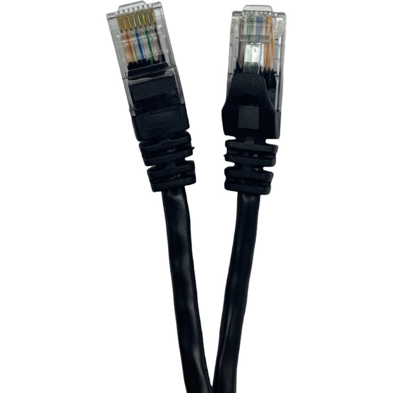 Патч-корд 0.25м UTP cat.5e, CCA, 24AWG, black GEAR (GPC-UTPCCARJ45-0.25B) - фото 1