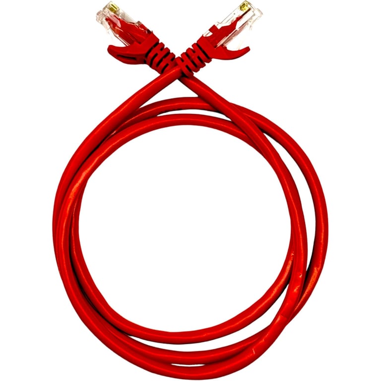 Патч-корд 2м UTP cat.5e, CU, 24AWG, red GEAR (GPC-UTPCURJ45-2R) - фото 2