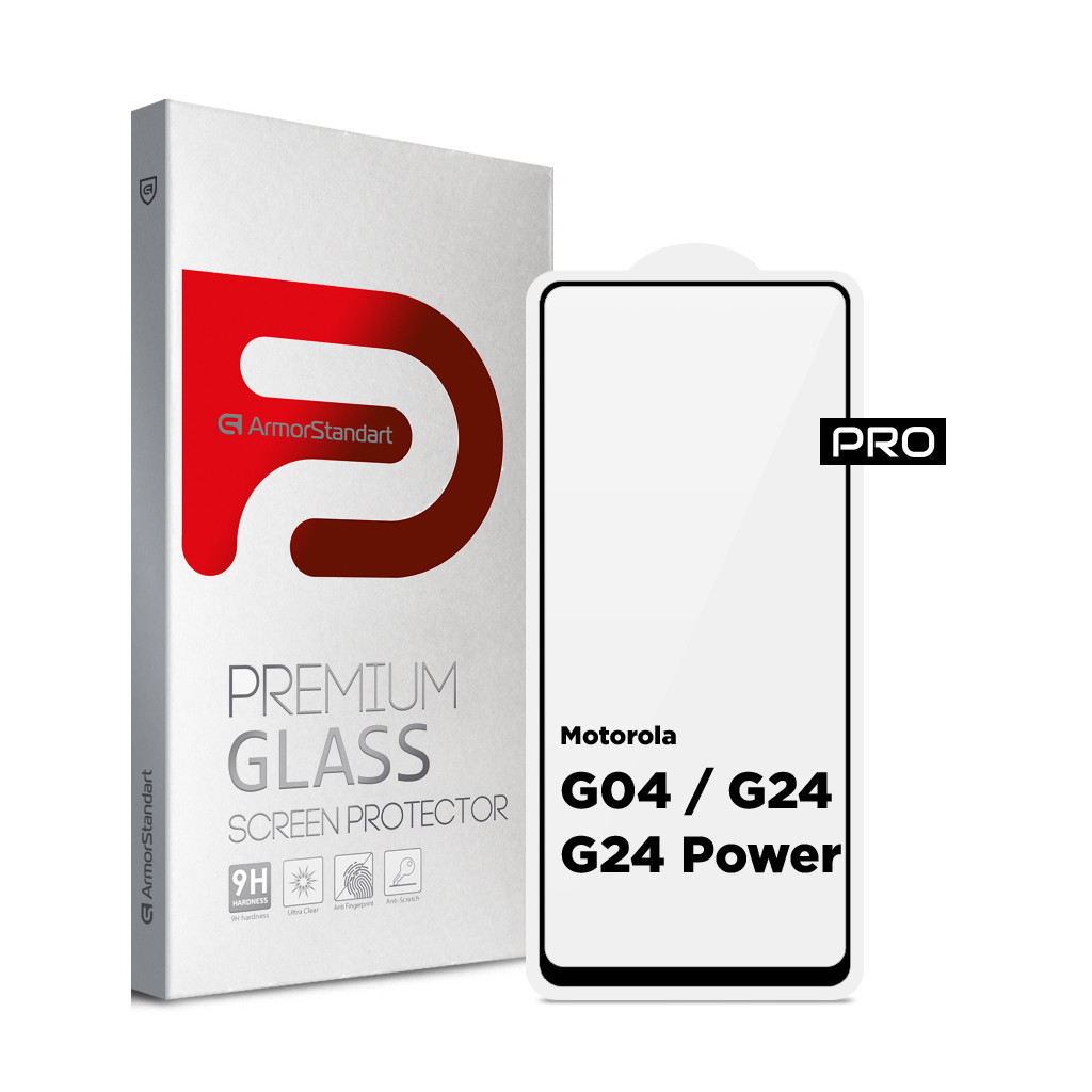 Скло захисне Armorstandart Pro Motorola G04 / G24 / G24 Power Black (ARM74296) Скло захисне Armorstandart Pro Motorola G04 / G24 / G24 Power Black (ARM74296)