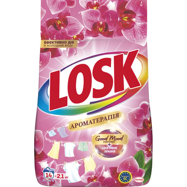 Пральний порошок Losk Ароматерапія Ефірні масла та аромат Малазійської квітки 2.1 кг (9000101805369) - фото 1