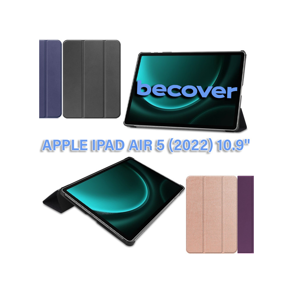 Чохол до планшета BeCover Smart Case Apple iPad Air 5 (2022) 10.9" Dark Green (710772) - фото 8 Чохол до планшета BeCover Smart Case Apple iPad Air 5 (2022) 10.9" Dark Green (710772) - фото 8