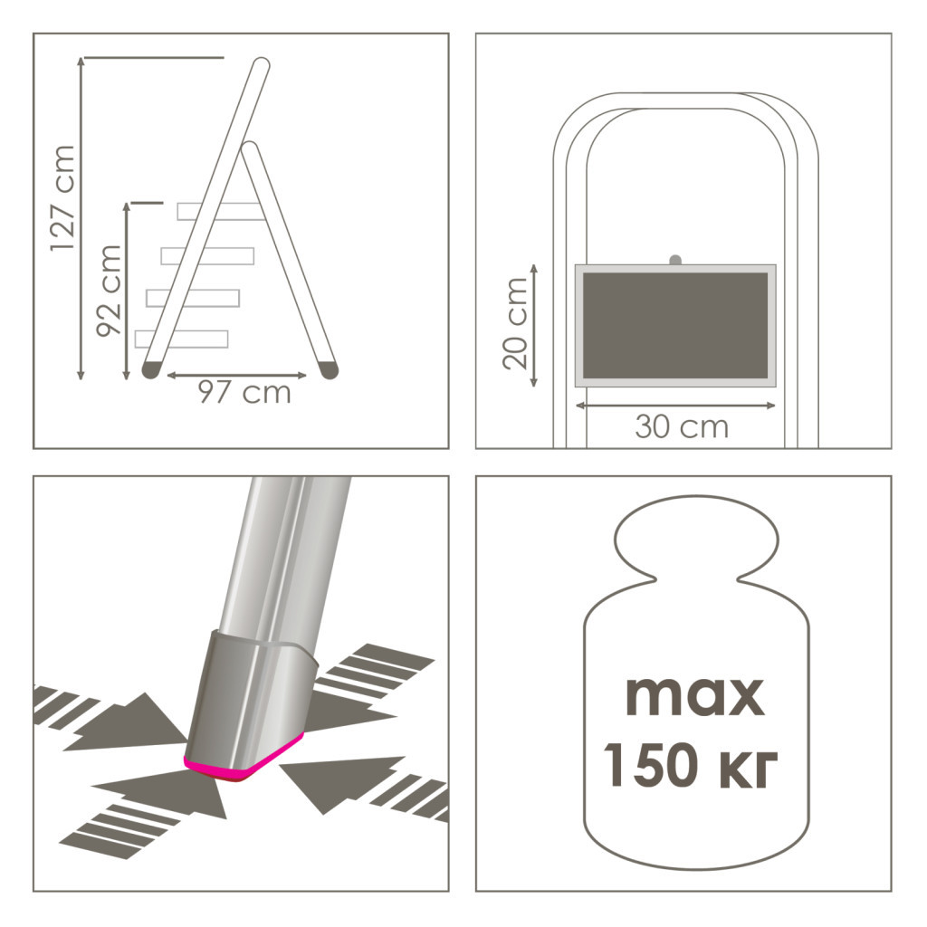 Драбина Eurogold SUPERMAX 2124 (ЕГ-2124) - фото 2 Драбина Eurogold SUPERMAX 2124 (ЕГ-2124) - фото 2