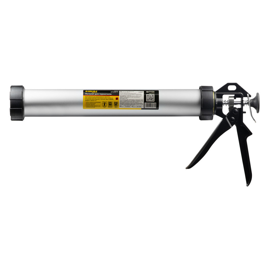 Пістолет для герметика Sigma 375мм 610мл алюмінієва туба (2723071) - фото 1