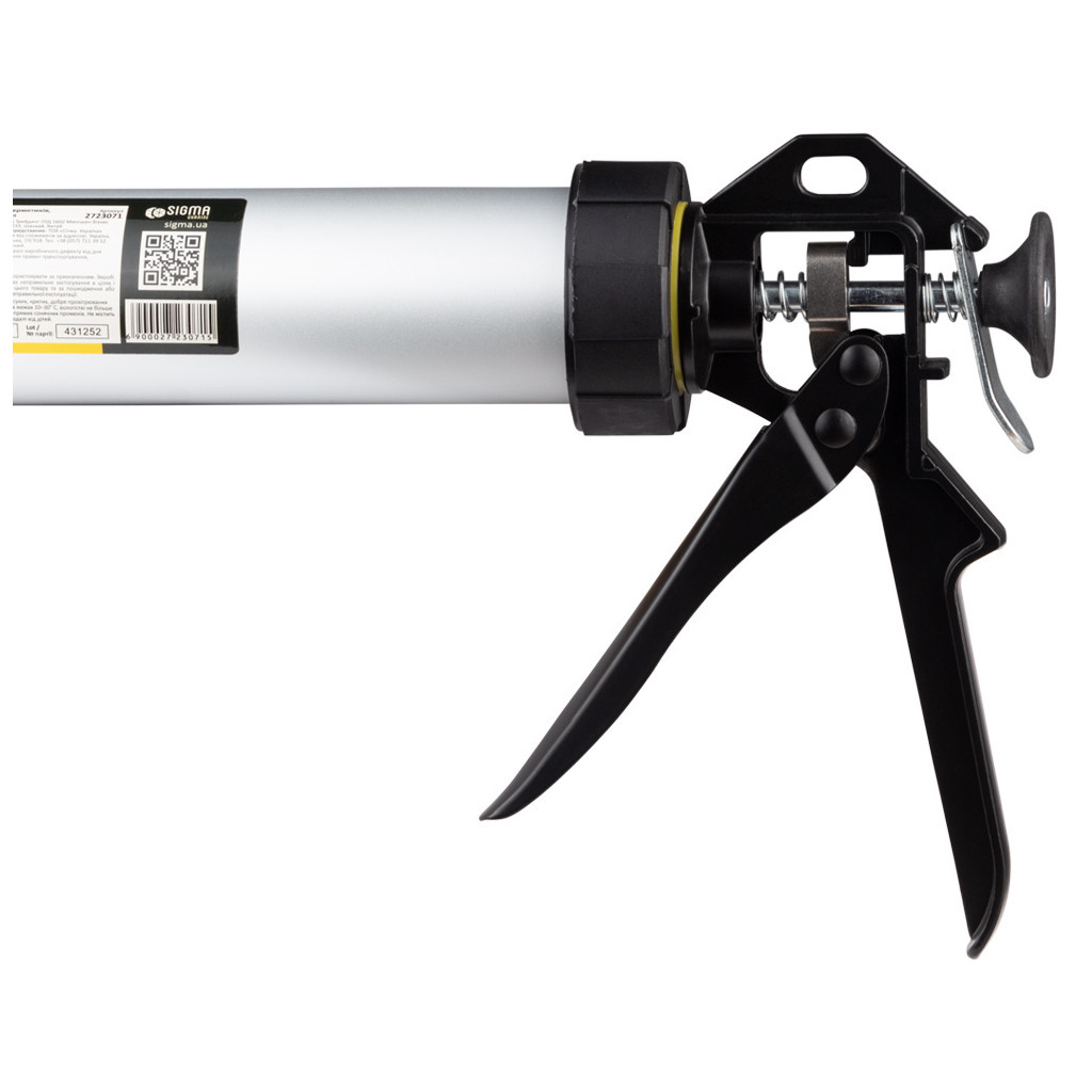 Пістолет для герметика Sigma 375мм 610мл алюмінієва туба (2723071) - фото 4 Пістолет для герметика Sigma 375мм 610мл алюмінієва туба (2723071) - фото 4