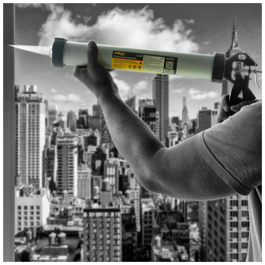 Пістолет для герметика Sigma 375мм 610мл алюмінієва туба (2723071) - фото 5 Пістолет для герметика Sigma 375мм 610мл алюмінієва туба (2723071) - фото 5