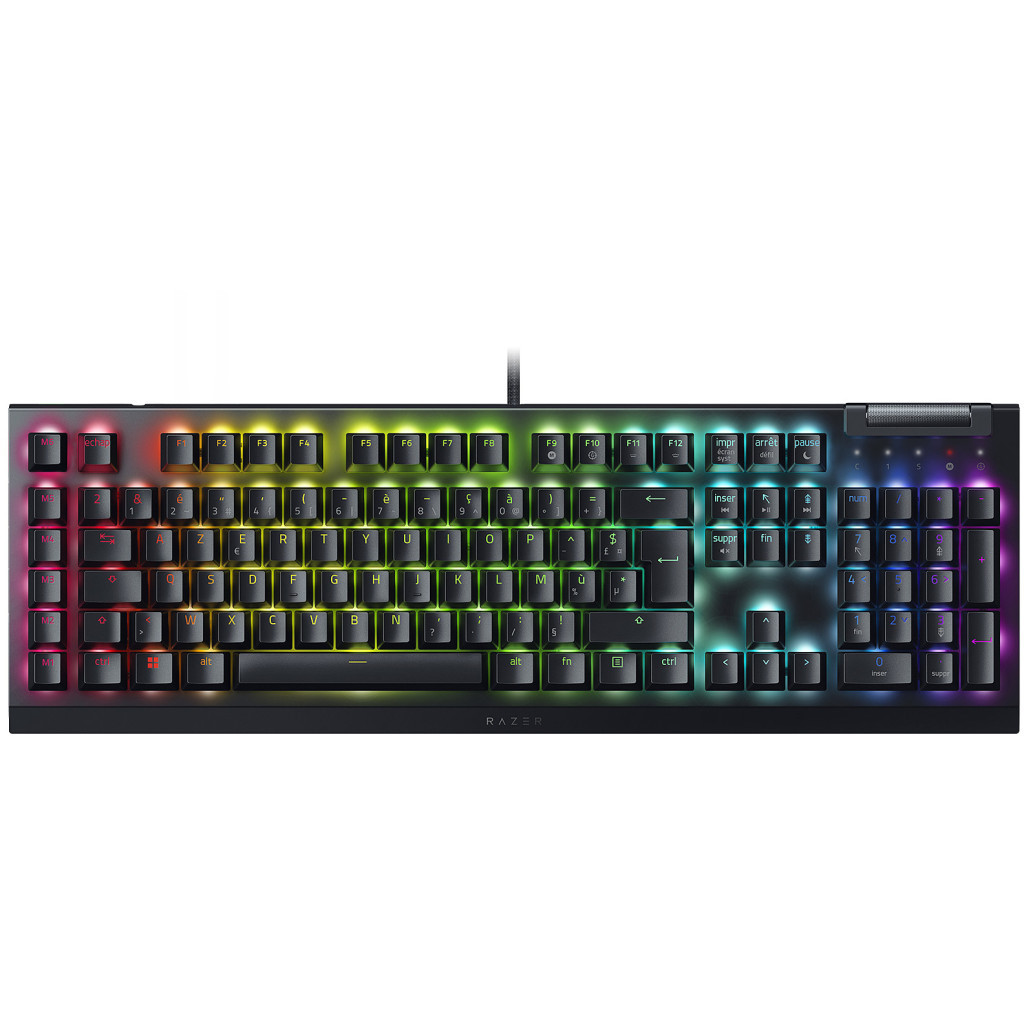 Клавіатура Razer BlackWidow V4 X Yellow Switch USB RU Black (RZ03-04702500-R3R1) - фото 1