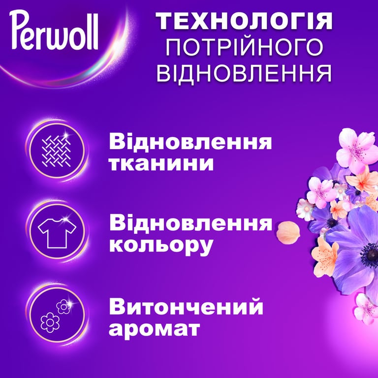 Гель для прання Perwoll Відновлення та аромат Для темних речей 1 л (9000101810622) - фото 2