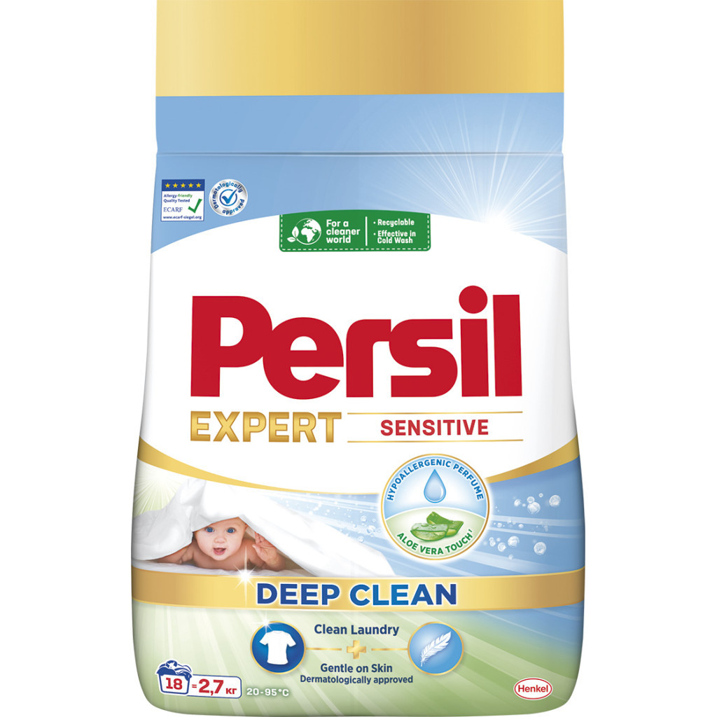 Пральний порошок Persil Expert Deep Clean Автомат Sensitive 2.7 кг (9000101804836) - фото 1 Пральний порошок Persil Expert Deep Clean Автомат Sensitive 2.7 кг (9000101804836) - фото 1