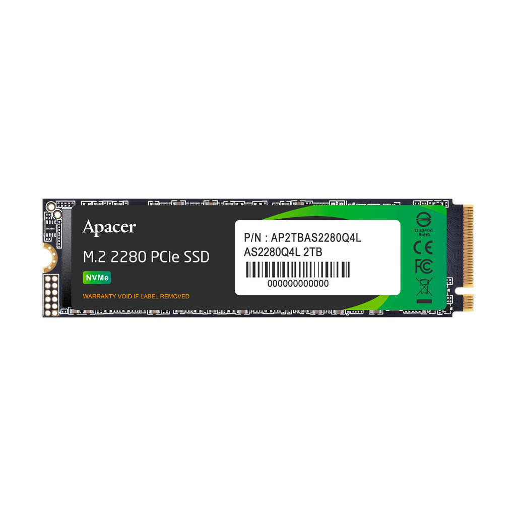 Накопичувач SSD M.2 2280 2TB Apacer (AP2TBAS2280Q4X-1) - фото 1 Накопичувач SSD M.2 2280 2TB Apacer (AP2TBAS2280Q4X-1) - фото 1
