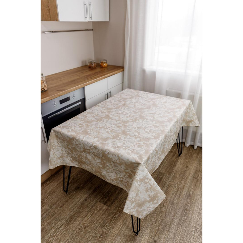 Скатертина Прованс непромокаюча Simfoni Алюр беж 180х136 см (033561) - фото 2 Скатертина Прованс непромокаюча Simfoni Алюр беж 180х136 см (033561) - фото 2