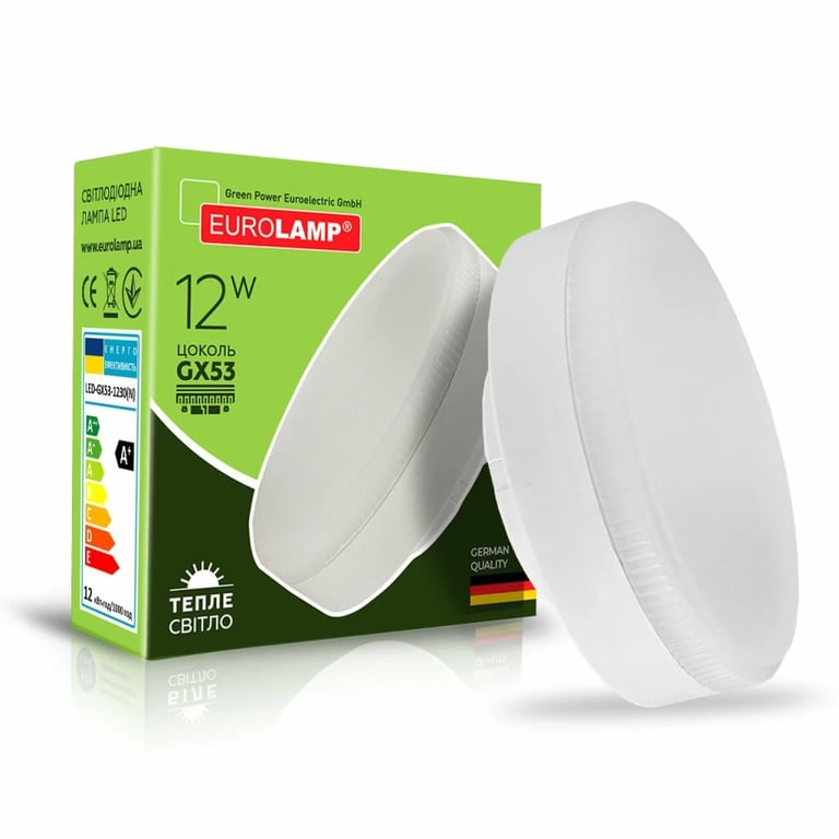 Лампочка Eurolamp LED GX53 12W 3000K (LED-GX53-1230(N)) - фото 1