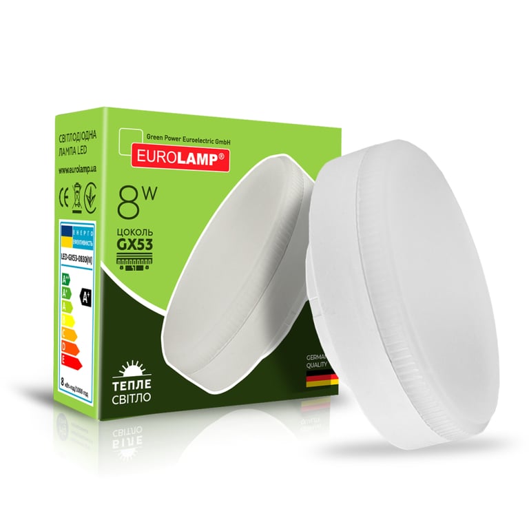 Лампочка Eurolamp LED GX53 8W 3000K (LED-GX53-0830(N)) - фото 3