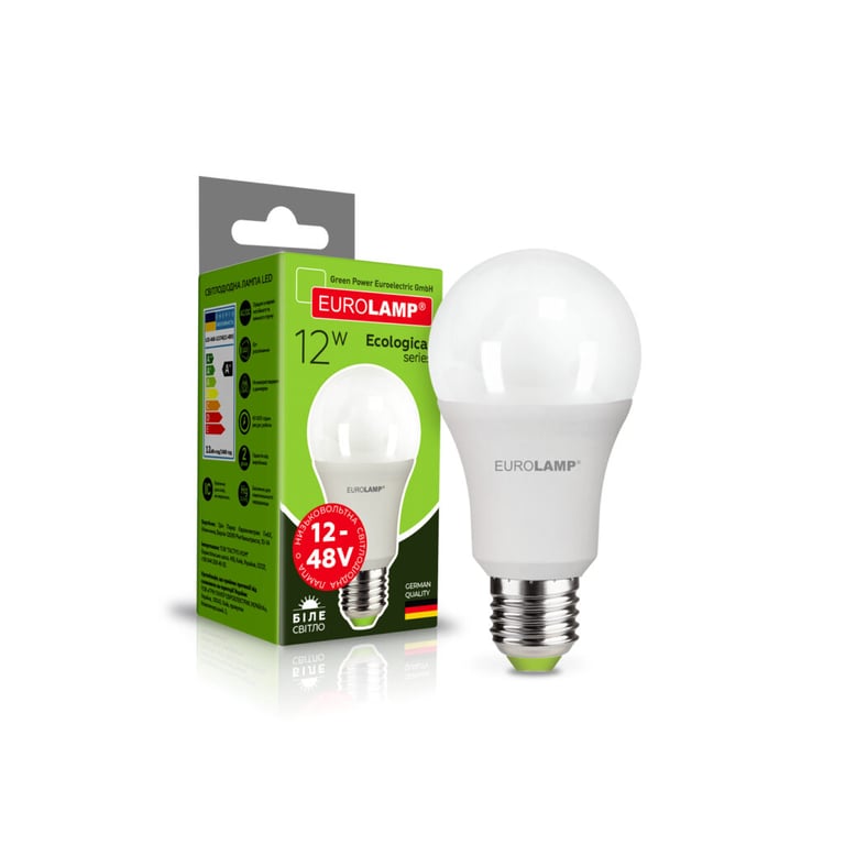 Лампочка Eurolamp LED ECO A60 12W E27 4000K 12-48V (LED-A60-12274(12-48V)) - фото 3
