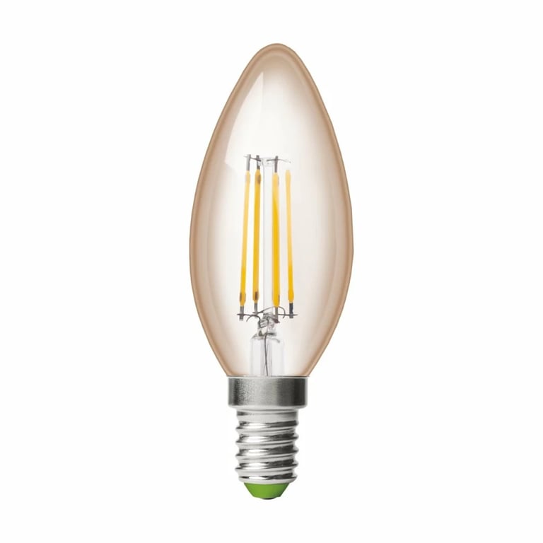 Лампочка Eurolamp LED CL 6W 620 Lm E14 3000K deco 2шт (MLP-LED-CL-06143(Amber)) - фото 2