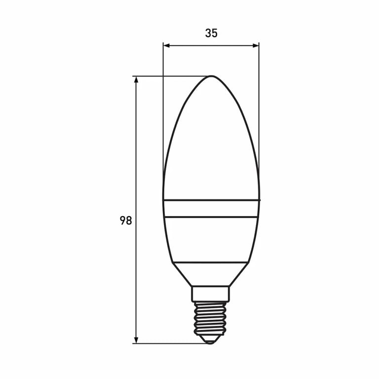 Лампочка Eurolamp LED CL 6W 620 Lm E14 3000K deco 2шт (MLP-LED-CL-06143(Amber)) - фото 3