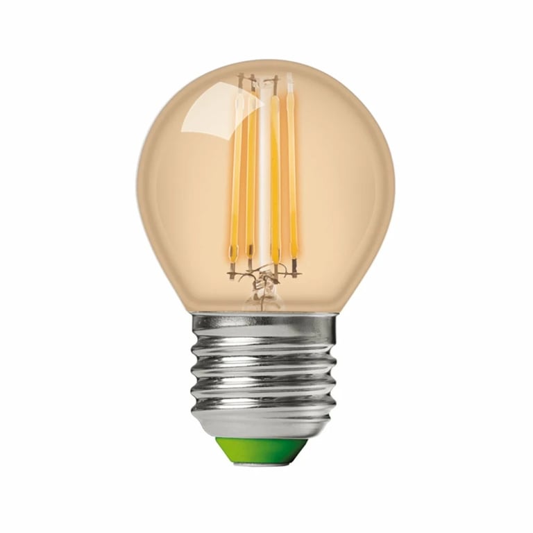 Лампочка Eurolamp LED G45 5W 530 Lm E27 3000K deco 2шт (MLP-LED-G45-05273(Amber)) - фото 2