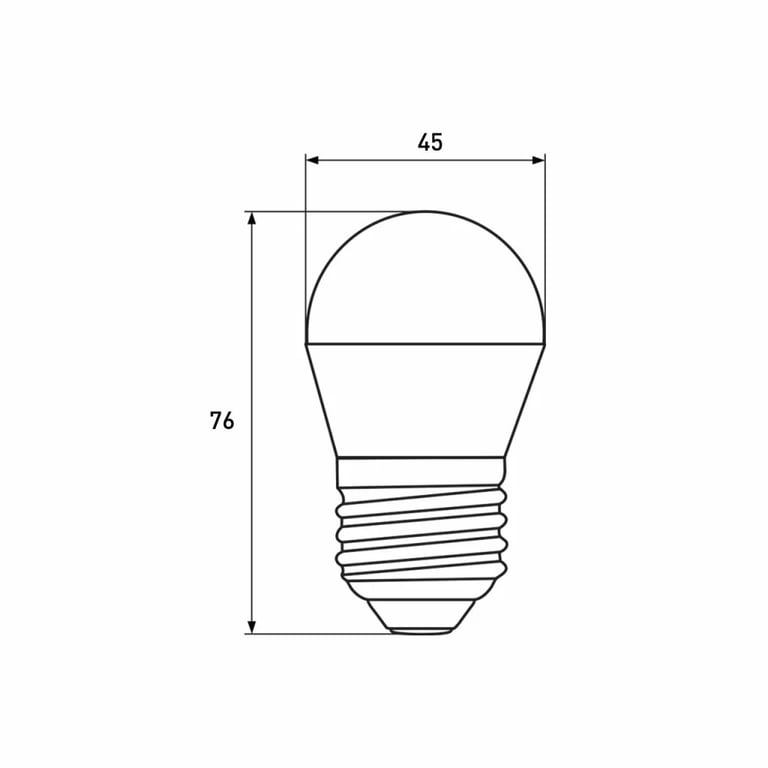 Лампочка Eurolamp LED G45 5W 530 Lm E27 4000K deco 2шт (MLP-LED-G45-05274(Amber)) - фото 3