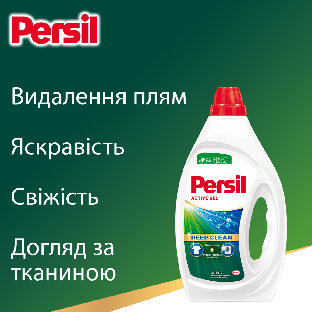 Гель для прання Persil Active Gel Deep Clean 990 мл (9000101599060) - фото 4 Гель для прання Persil Active Gel Deep Clean 990 мл (9000101599060) - фото 4