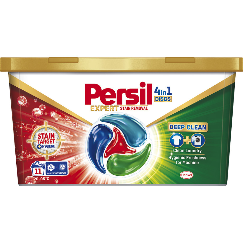 Капсули для прання Persil 4in1 Discs Expert Stain Removal Deep Clean 11 шт. (9000101802436) - фото 1 Капсули для прання Persil 4in1 Discs Expert Stain Removal Deep Clean 11 шт. (9000101802436) - фото 1