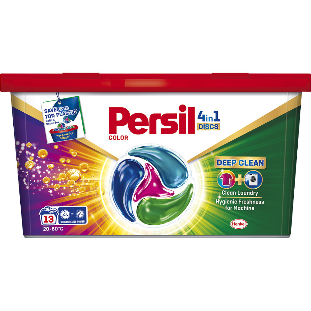Капсули для прання Persil 4in1 Discs Color Deep Clean 13 шт. (9000101800012) - фото 1 Капсули для прання Persil 4in1 Discs Color Deep Clean 13 шт. (9000101800012) - фото 1