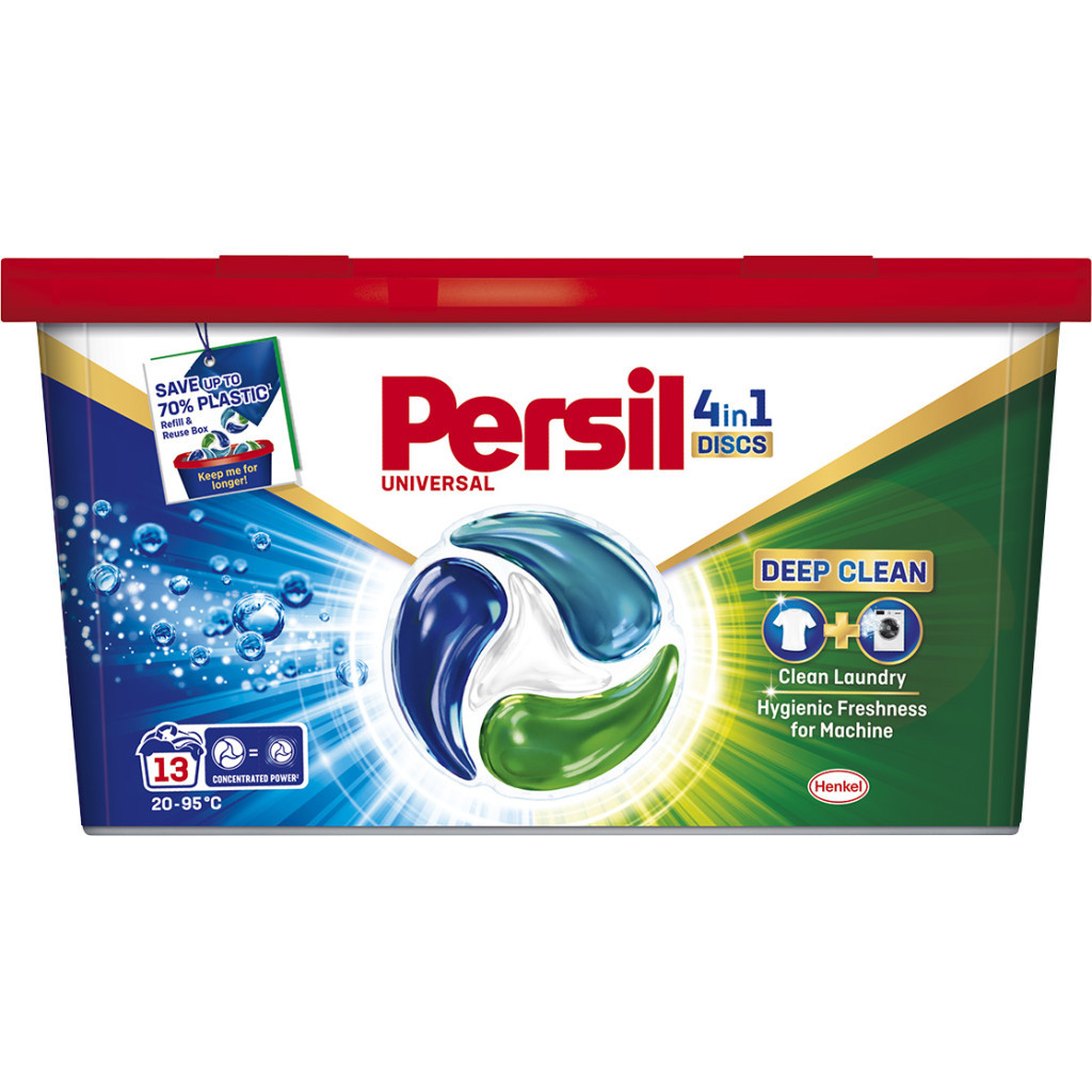 Капсули для прання Persil 4in1 Discs Universal Deep Clean 13 шт. (9000101800074) - фото 1 Капсули для прання Persil 4in1 Discs Universal Deep Clean 13 шт. (9000101800074) - фото 1