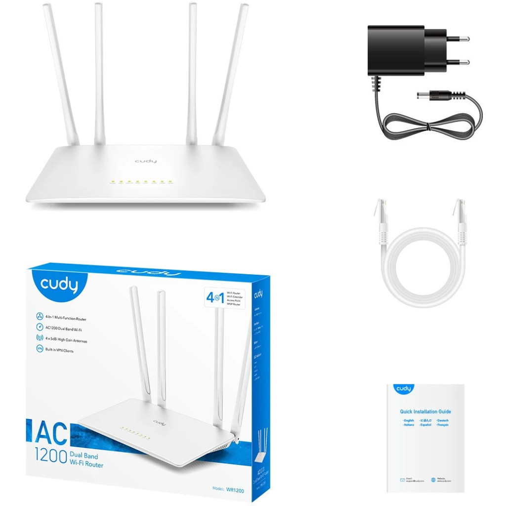 Маршрутизатор Cudy WR1200 - фото 5 Маршрутизатор Cudy WR1200 - фото 5