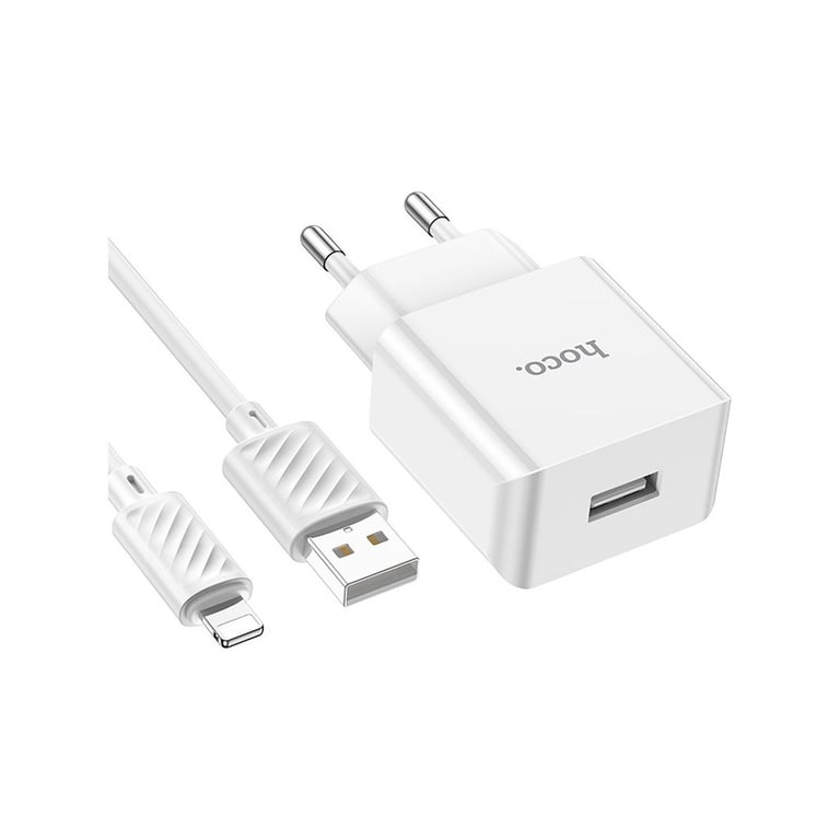 Зарядний пристрій HOCO C106A charger set(iP) White (6931474783899) - фото 5