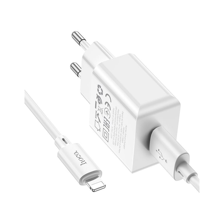 Зарядний пристрій HOCO C106A charger set(iP) White (6931474783899) - фото 6
