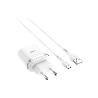 Зарядний пристрій HOCO C12Q Smart QC3.0 charger set(Micro) White (6931474716286) - фото 1