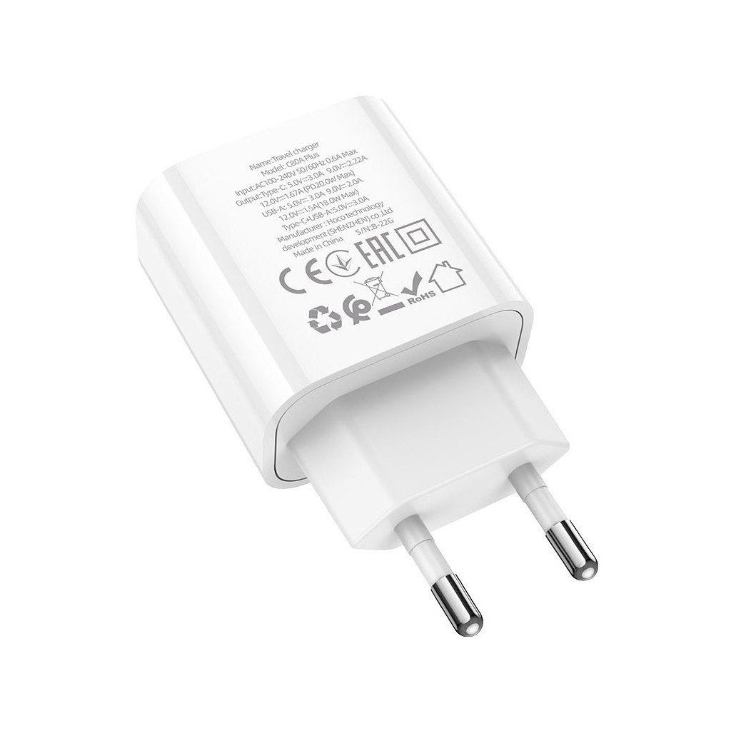 Зарядний пристрій HOCO C80A Plus Rapido White (6931474779885) - фото 5 Зарядний пристрій HOCO C80A Plus Rapido White (6931474779885) - фото 5