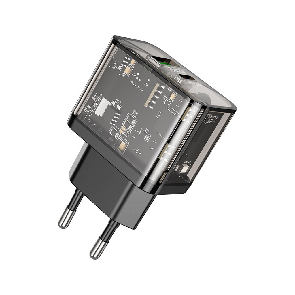 Зарядний пристрій HOCO N34 Dazzling dual-port Black (6931474799166) - фото 6 Зарядний пристрій HOCO N34 Dazzling dual-port Black (6931474799166) - фото 6
