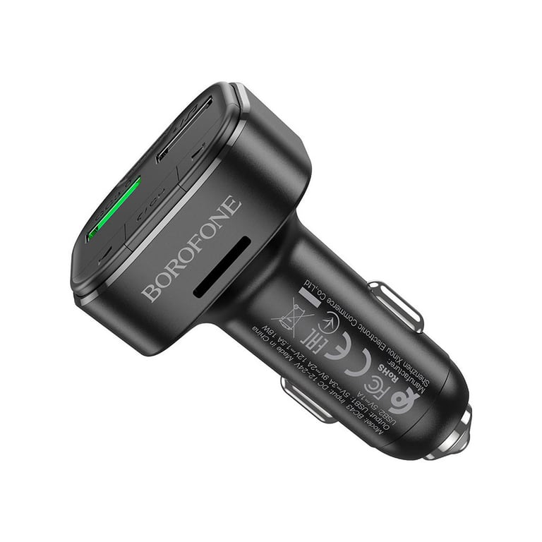FM модулятор BOROFONE BC43 Flash 2 x USB Black (BC43B) - фото 3
