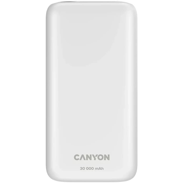 Батарея універсальна Canyon PB-301 30000mAh PD/20W, QC/3.0 (CNE-CPB301W) - фото 1