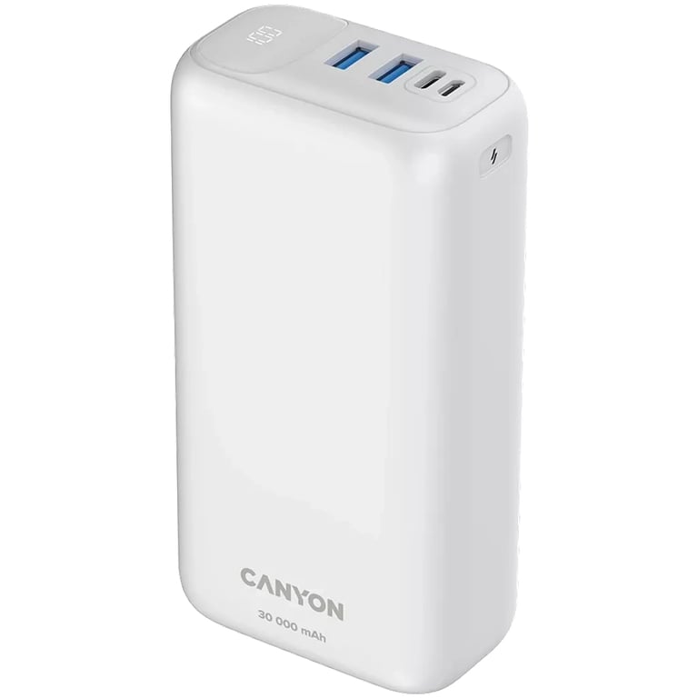 Батарея універсальна Canyon PB-301 30000mAh PD/20W, QC/3.0 (CNE-CPB301W) - фото 2
