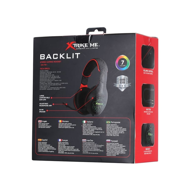 Навушники Xtrike ME GH-710 Rainbow Black (GH-710) - фото 6