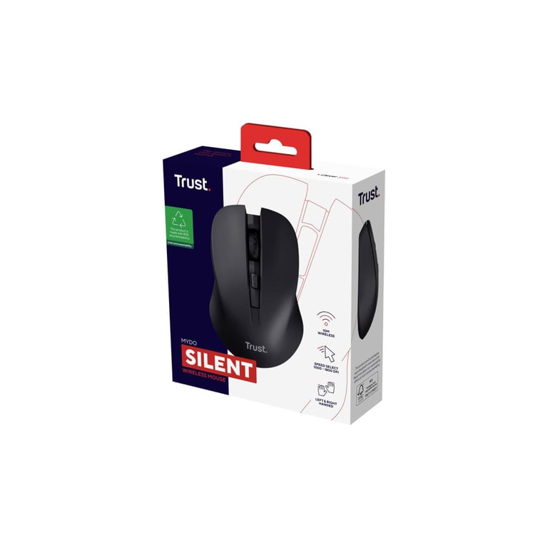 Мишка Trust Mydo Silent Wireless Black (25084) - фото 8