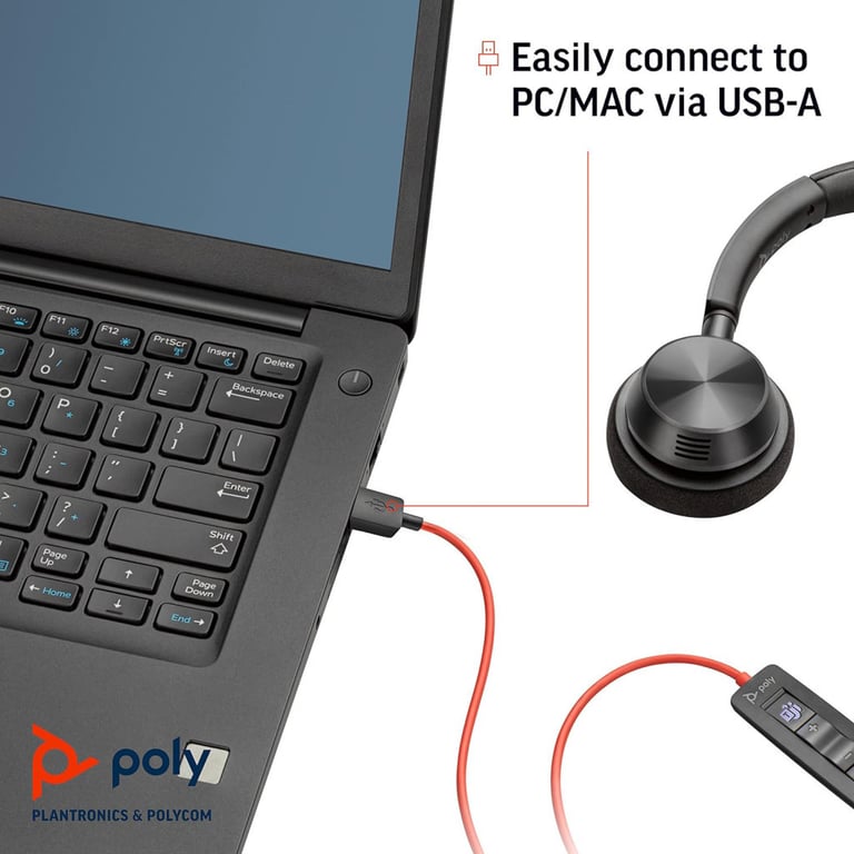 Навушники Poly Blackwire 3320-M USB-A/C (8X220AA) - фото 3