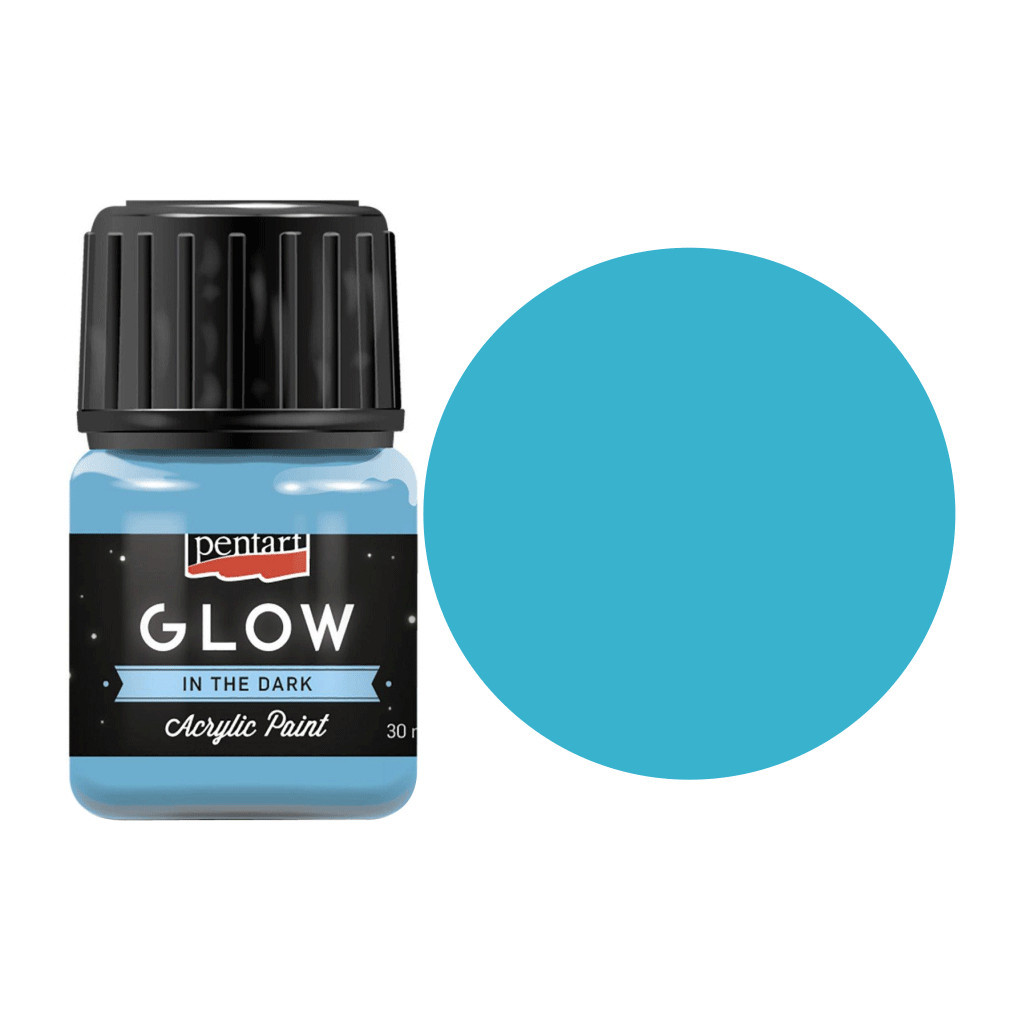 Акрилові фарби Pentart для декору Glow in the dark, Блакитна, 30 мл (5997412761443) - фото 1 Акрилові фарби Pentart для декору Glow in the dark, Блакитна, 30 мл (5997412761443) - фото 1
