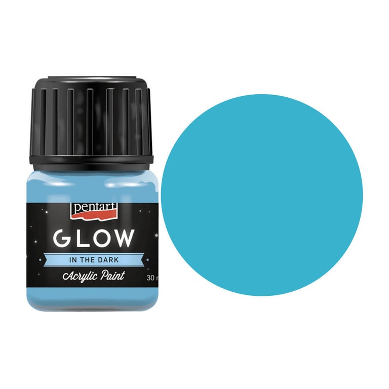 Акрилові фарби Pentart для декору Glow in the dark, Блакитна, 30 мл (5997412761443) - фото 1