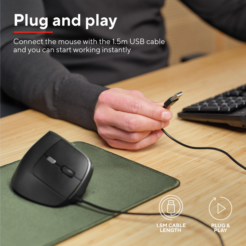 Мишка Trust Bayo II Ergonomic USB Black (25144) - фото 11 Мишка Trust Bayo II Ergonomic USB Black (25144) - фото 11