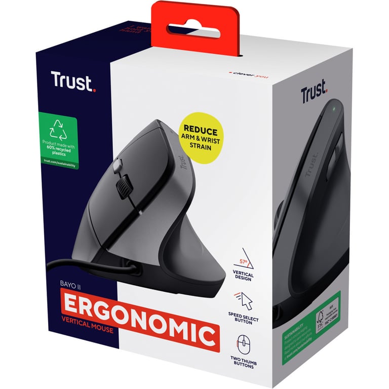 Мишка Trust Bayo II Ergonomic USB Black (25144) - фото 8