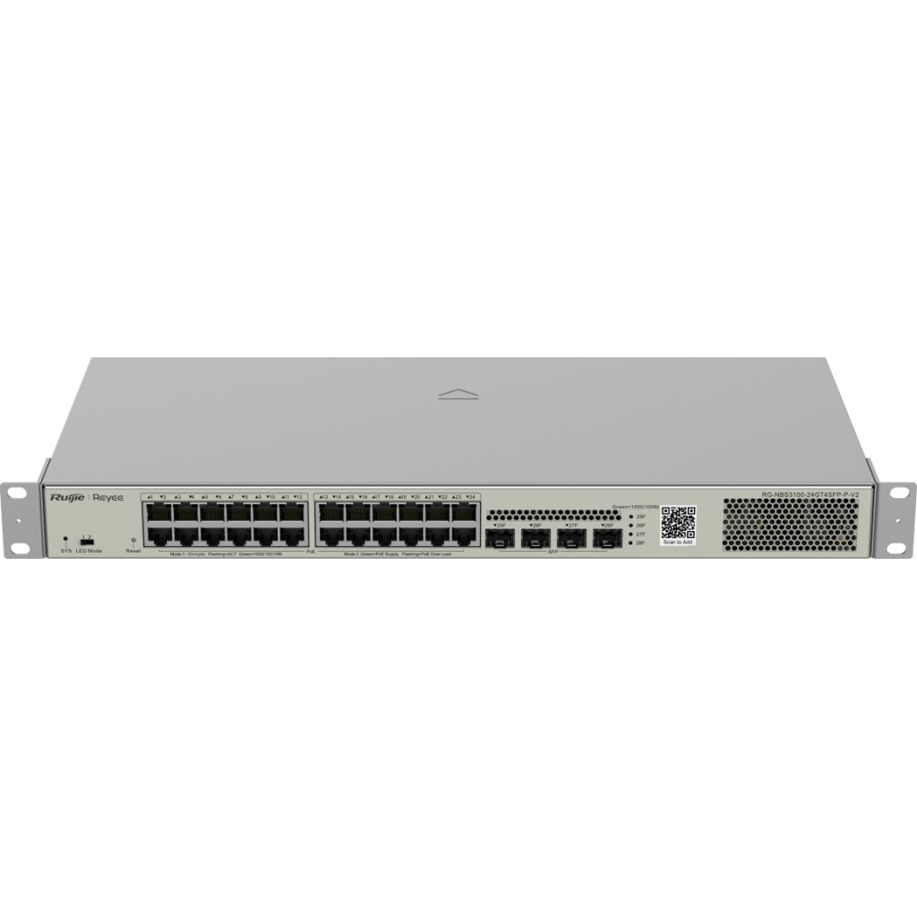 Комутатор мережевий Ruijie Networks RG-NBS3100-24GT4SFP-P-V2 - фото 1 Комутатор мережевий Ruijie Networks RG-NBS3100-24GT4SFP-P-V2 - фото 1