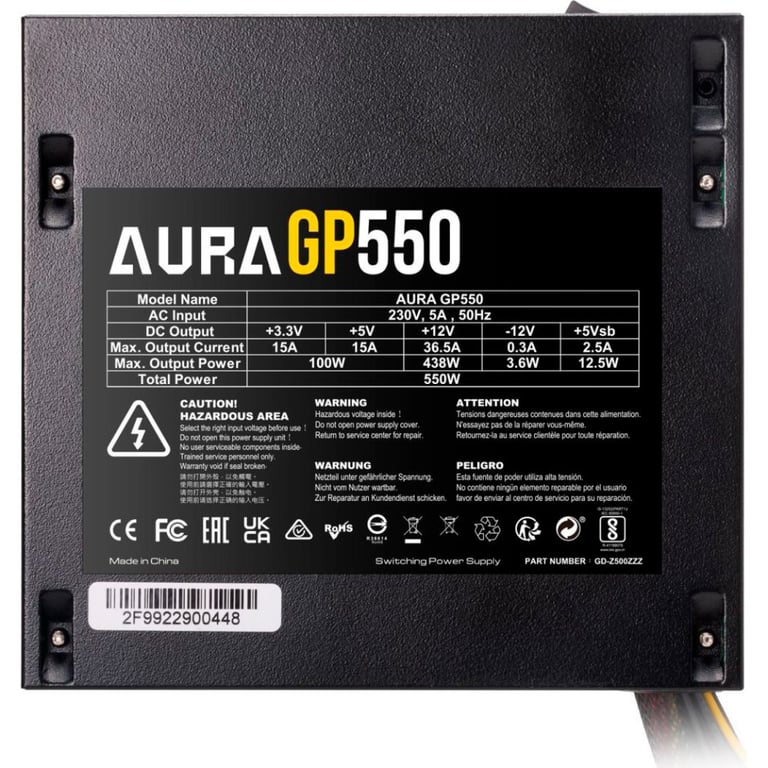 Блок живлення Gamdias 550W AURA GP550 (4712960136984) - фото 3