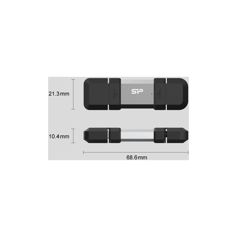 USB флеш накопичувач Silicon Power USB 64G SILICON POWER usb3.2+TypeC Mobile C51 (SP064GBUC3C51V1S) - фото 5
