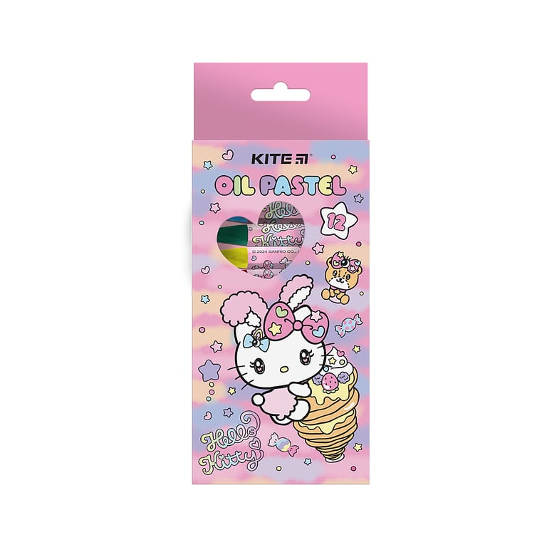 Пастель Kite масляна, 12 кольорів Hello Kitty (HK24-071) - фото 1