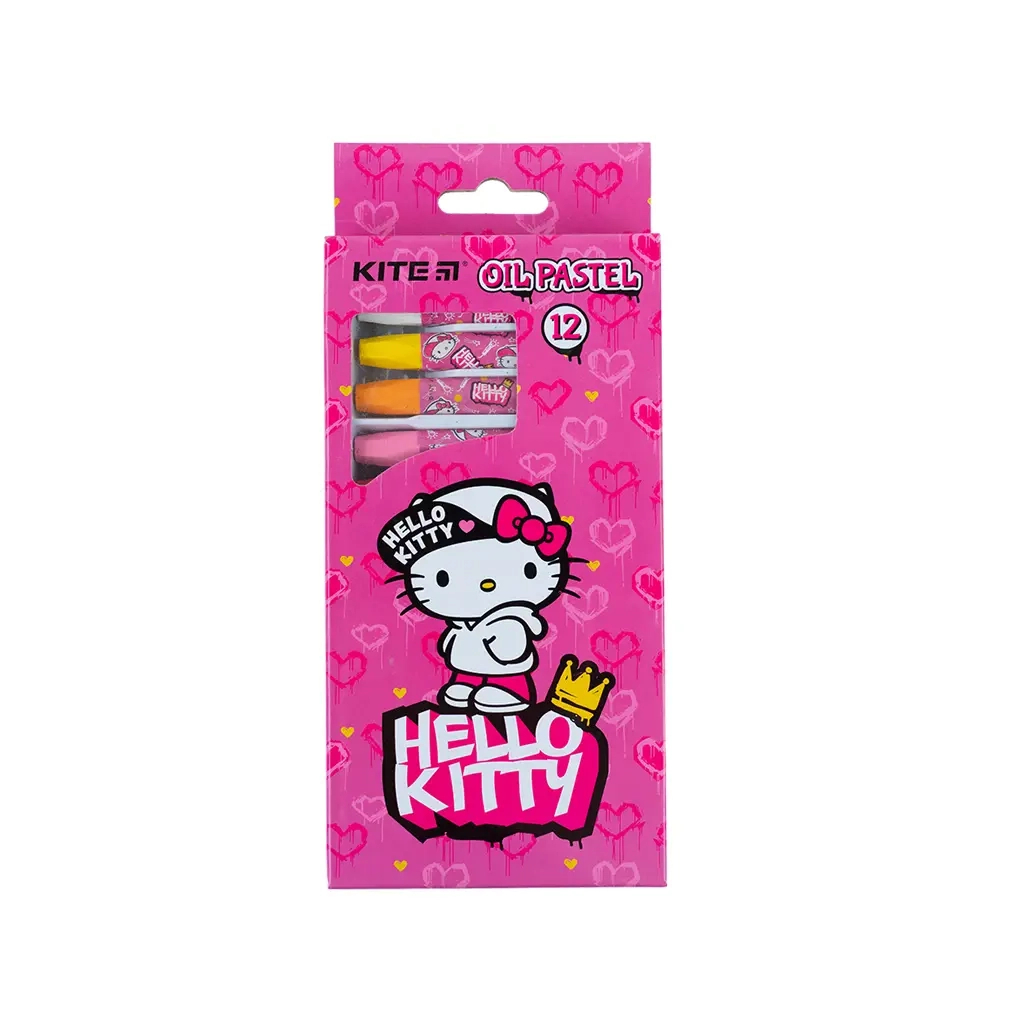 Пастель Kite масляна, 12 кольорів Hello Kitty (HK24-071) - фото 2 Пастель Kite масляна, 12 кольорів Hello Kitty (HK24-071) - фото 2