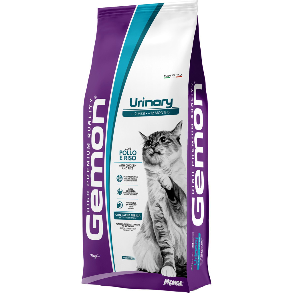 Сухий корм для кішок Gemon Cat Urinary курка з рисом 7 кг (8009470297301) - фото 1 Сухий корм для кішок Gemon Cat Urinary курка з рисом 7 кг (8009470297301) - фото 1