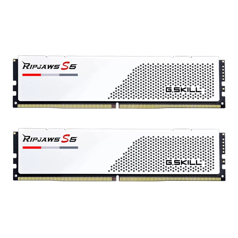 Модуль пам'яті для комп'ютера DDR5 32GB (2x16GB) 5600 MHz Ripjaws S5 White G.Skill (F5-5600J4040C16GX2-RS5W) - фото 1