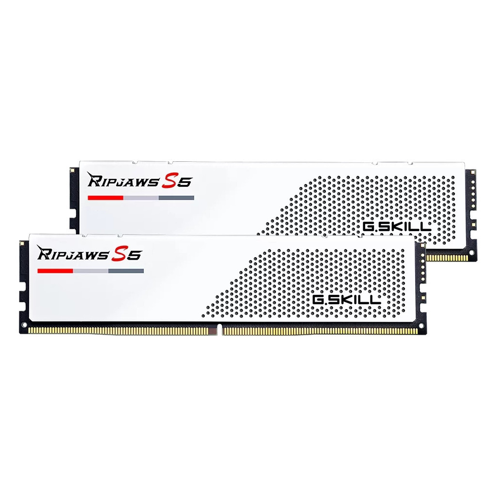 Модуль пам'яті для комп'ютера DDR5 32GB (2x16GB) 5600 MHz Ripjaws S5 White G.Skill (F5-5600J4040C16GX2-RS5W) - фото 3 Модуль пам'яті для комп'ютера DDR5 32GB (2x16GB) 5600 MHz Ripjaws S5 White G.Skill (F5-5600J4040C16GX2-RS5W) - фото 3