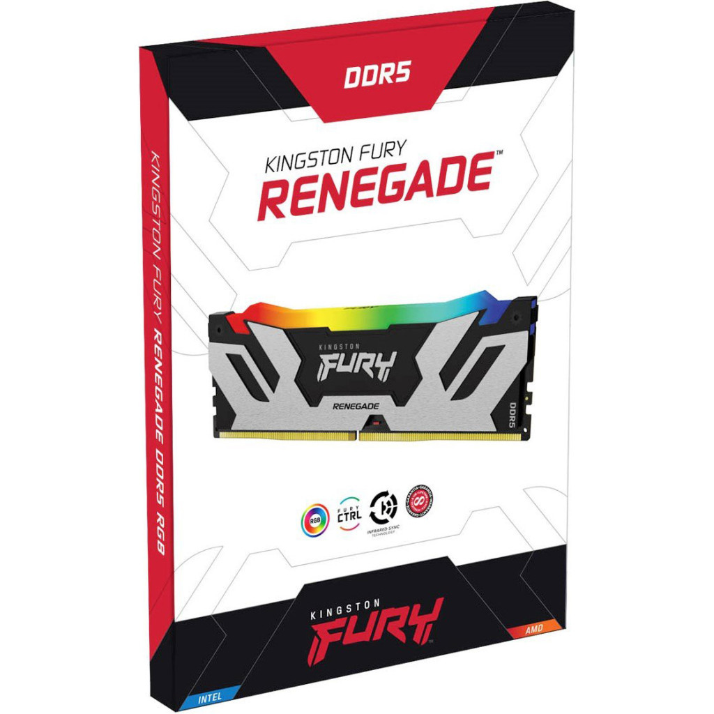 Модуль пам'яті для комп'ютера DDR5 16GB 7600 MHz Renegade RGB XMP Kingston Fury (ex.HyperX) (KF576C38RSA-16) - фото 4 Модуль пам'яті для комп'ютера DDR5 16GB 7600 MHz Renegade RGB XMP Kingston Fury (ex.HyperX) (KF576C38RSA-16) - фото 4